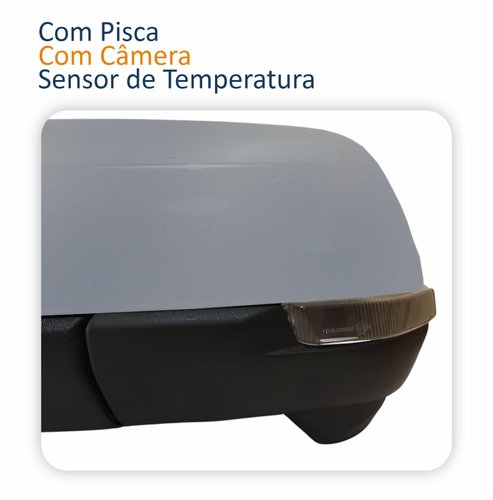 Par Retrovisor Ford Ranger 2023 2024 Elétrico Com Pisca Capa Cromada Foldway Com Câmera Original