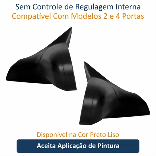 Par Retrovisor Gm Corsa 1994 Até 2016 Classic 2011 Até 2016 2 4 Portas Sem Controle