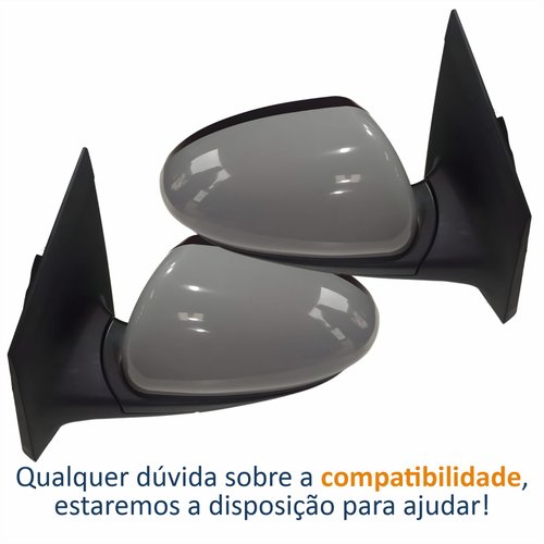Par Retrovisor Gm Cruze 2011 Até 2016 Elétrico Cinza Com 3 Fios