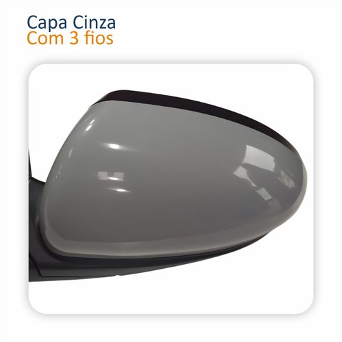 Par Retrovisor Gm Cruze 2011 Até 2016 Elétrico Cinza Com 3 Fios