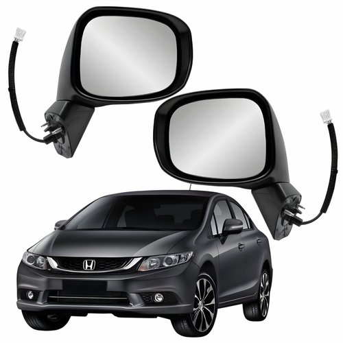Par Retrovisor Honda Civic 2012 Até 2016 Elétrico Com Pisca