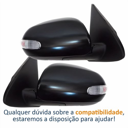 Par Retrovisores Kia Cerato 2009 2010 2011 2012 2013 Elétrico Com Pisca Térmico