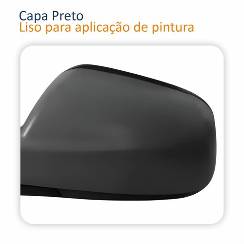 Par Retrovisor Peugeot 307 2003 Até 2012 Elétrico Capa Preta