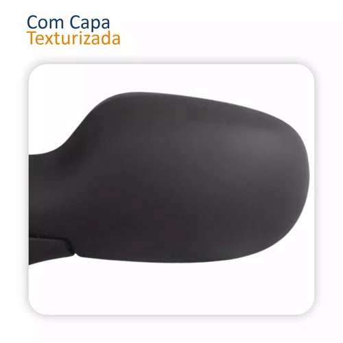 Par Retrovisor Renault Clio 2003 Até 2012 Com Controle Capa Texturizada