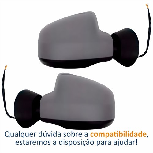 Par Retrovisor Renault Logan Sandero 2011 2012 2013 2014 Com Controle Capa Primer