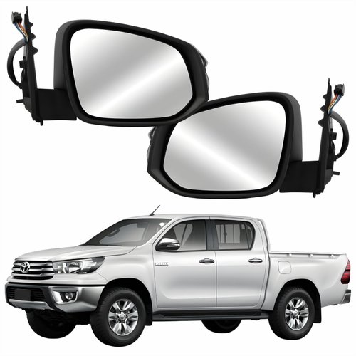 Par Retrovisor Toyota Hilux 2016 Até 2024 Elétrico Com Pisca Capa Cromada Par Retrovisor Toyota Hilux 2016 Até 2024 Elétrico Com Pisca Capa Cromada