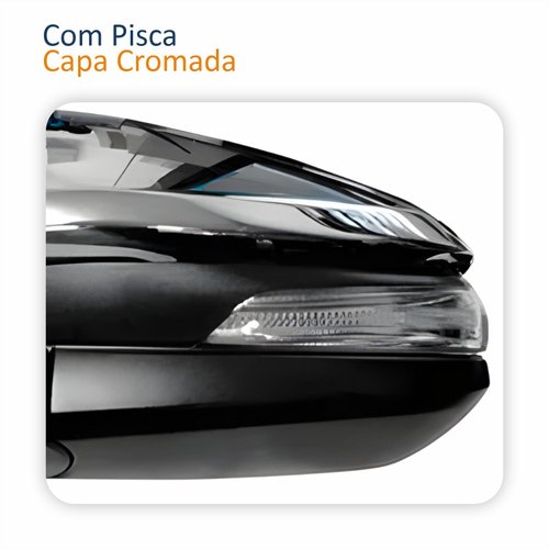 Par Retrovisor Toyota Hilux 2016 Até 2024 Elétrico Com Pisca Capa Cromada
