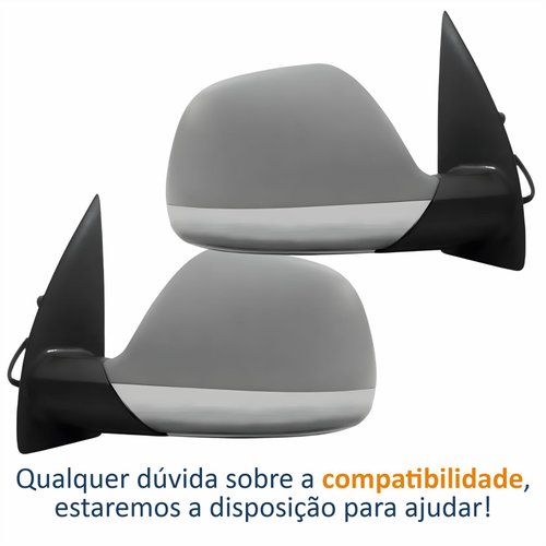 Par Retrovisor Vw Amarok 2017 Até 2024 Elétrico Cromado Com Aquecimento Capa Primer