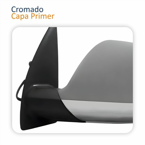 Par Retrovisor Vw Amarok 2017 Até 2024 Elétrico Cromado Com Aquecimento Capa Primer