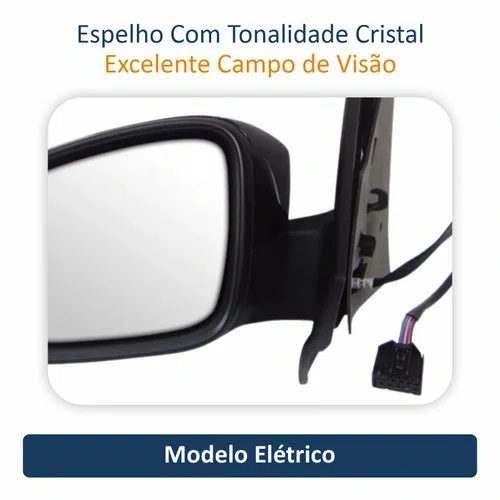 Par Retrovisor Vw Fox 2015 Até 2021 Elétrico Com Pisca