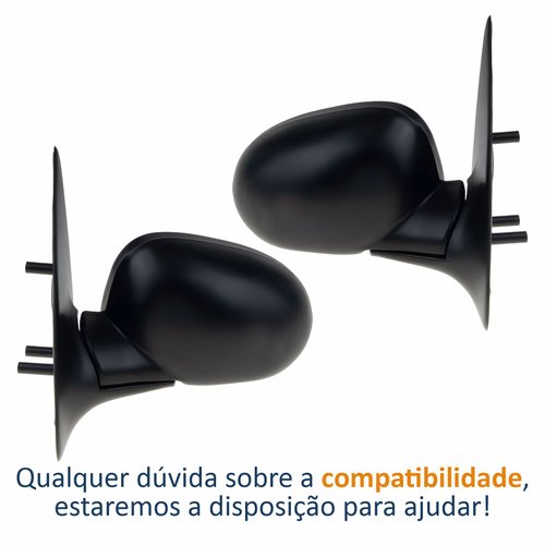 Par Retrovisor Vw Gol 1995 1996 1997 1998 1999 4 Portas Sem Controle