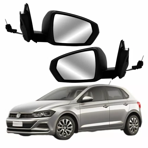 Par Retrovisor Vw Polo 2017 Até 2022 Com Pisca Com Controle