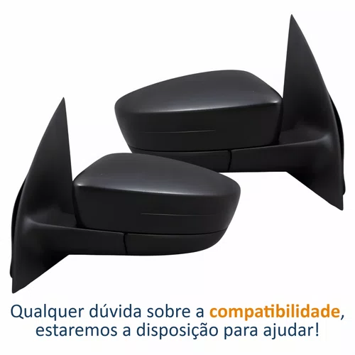 Par Retrovisor Vw Saveiro G5 2008 Até 2012 Elétrico Capa Lisa