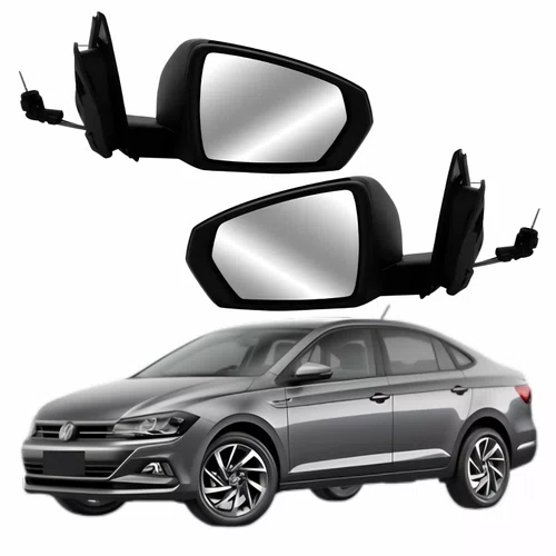 Par Retrovisor Vw Virtus 2017 Até 2022 Com Pisca Com Controle