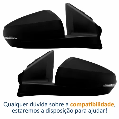 Par Retrovisor Vw Virtus 2017 Até 2022 Com Pisca Com Controle