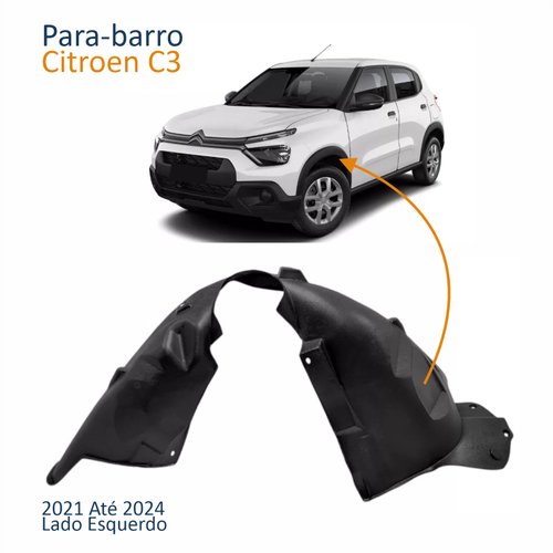 Parabarro Dianteiro Citroen C3 2021 2022 2023 2024 Lado Esquerdo Motorista