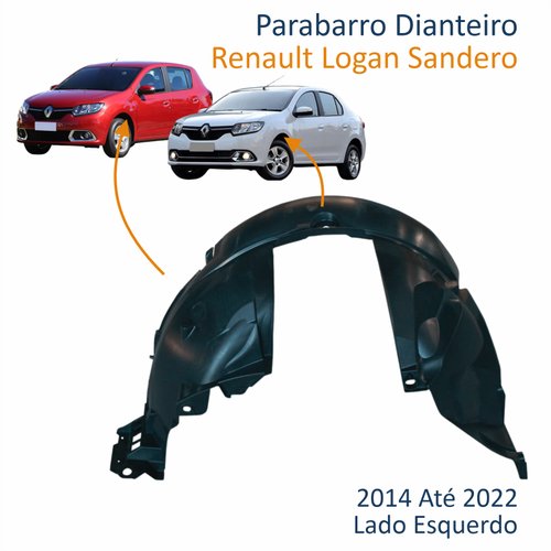 Para-barro Dianteiro Renault Logan Sandero 2014 Até 2022 Lado Esquerdo Motorista