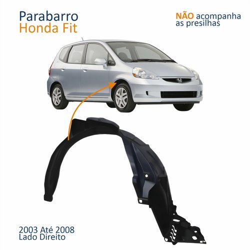 Parabarro Dianteiro Honda Fit 2003 Até 2008 Lado Direito Passageiro
