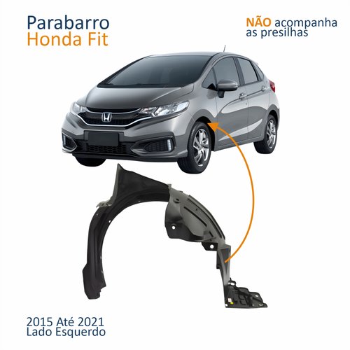 Parabarro Dianteiro Honda Fit 2015 Até 2021 Lado Esquerdo Motorista