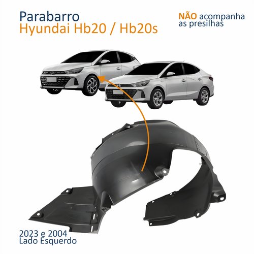 Parabarro Dianteiro Hyundai Hb20 Hb20s 2023 2024 Lado Esquerdo Motorista