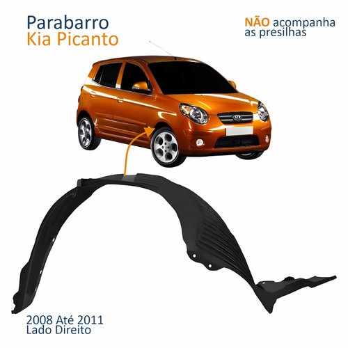 Parabarro Dianteiro Kia Picanto 2008 2009 2010 2011 Lado Direito Passageiro
