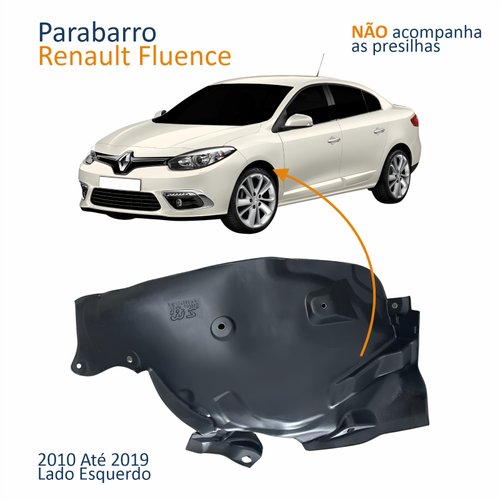 Parabarro Dianteiro Traseiro Renault Fluence 2010 Até 2019 Lado Esquerdo Motorista