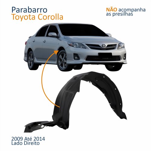 Parabarro Dianteiro Toyota Corolla 2009 Até 2014 Lado Direito Passageiro