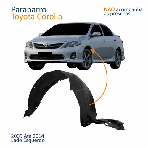 Parabarro Dianteiro Toyota Corolla 2009 Até 2014 Lado Esquerdo Motorista