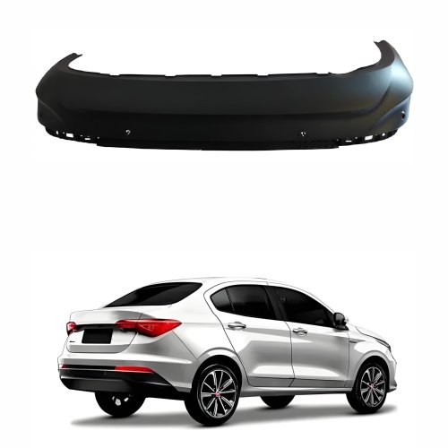 Parachoque Traseiro Fiat Cronos 2017 Até 2023 Com Sensor