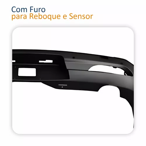 Para-choque Traseiro Fiat Toro 2016 Até 2024 Com Furo Sensor E Reboque