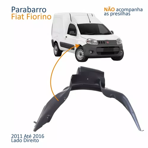 Parabarro Dianteiro Fiat Fiorino 2011 Até 2016 Lado Direito Passageiro