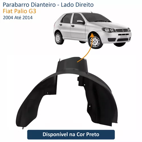 Parabarro Dianteiro Fiat Palio G3 2004 Até 2014 Lado Direito Passageiro