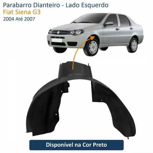Parabarro Dianteiro Fiat Siena G3 2004 Até 2007 Lado Esquerdo Motorista