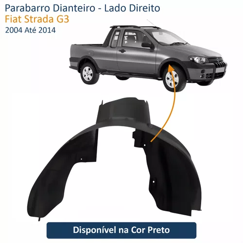 Parabarro Dianteiro Fiat Strada G3 2004 Até 2014 Lado Direito Passageiro