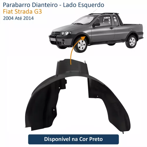 Parabarro Dianteiro Fiat Strada G3 2004 Até 2014 Lado Esquerdo Motorista