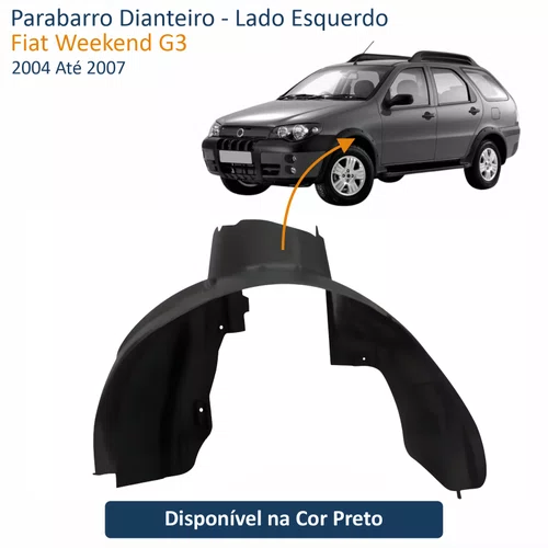 Parabarro Dianteiro Fiat Weekend G3 2004 Até 2007 Lado Esquerdo Motorista