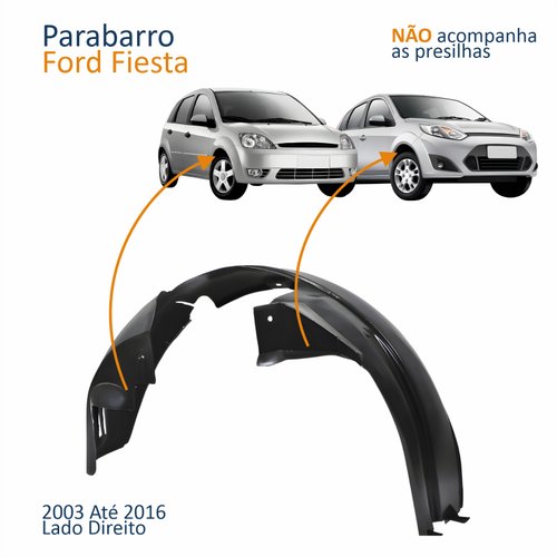 Parabarro Dianteiro Ford Fiesta 2003 Até 2016 Lado Direito Passageiro