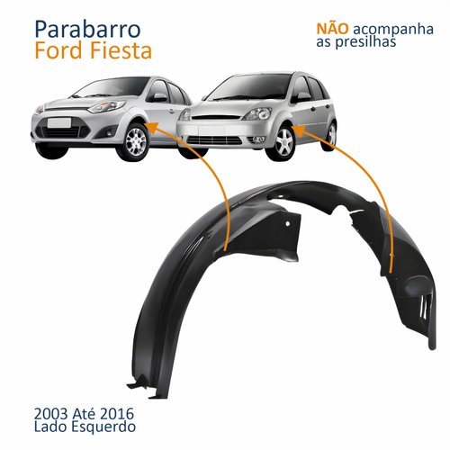 Parabarro Dianteiro Ford Fiesta 2003 Até 2016 Lado Esquerdo Motorista
