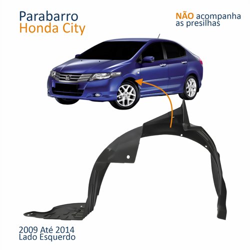 Parabarro Dianteiro Honda City 2009 Até 2014 Lado Esquerdo Motorista