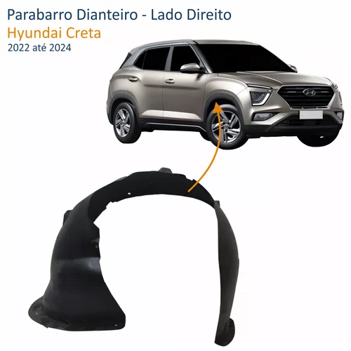 Parabarro Dianteiro Hyundai Creta 2022 Até 2024 Lado Direito Passageiro