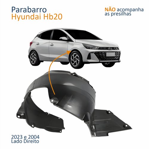 Parabarro Dianteiro Hyundai Hb20 2023 2024 Lado Direito Passageiro