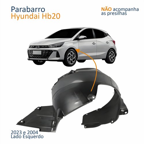 Parabarro Dianteiro Hyundai Hb20 2023 2024 Lado Esquerdo Motorista