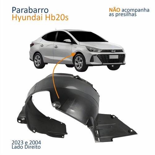 Parabarro Dianteiro Hyundai Hb20s 2023 2024 Lado Direito Passageiro