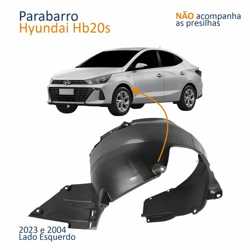 Parabarro Dianteiro Hyundai Hb20s 2023 2024 Lado Esquerdo Motorista