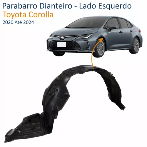 Parabarro Dianteiro Toyota Corolla 2020 Até 2024 Lado Esquerdo Motorista