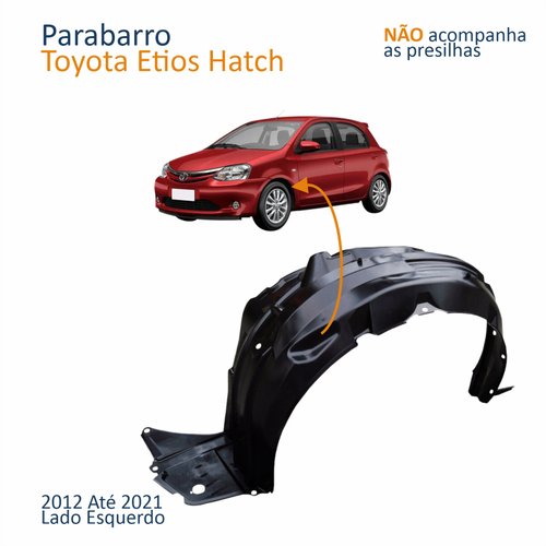 Parabarro Dianteiro Toyota Etios Hatch 2012 Até 2021 Lado Esquerdo Motorista