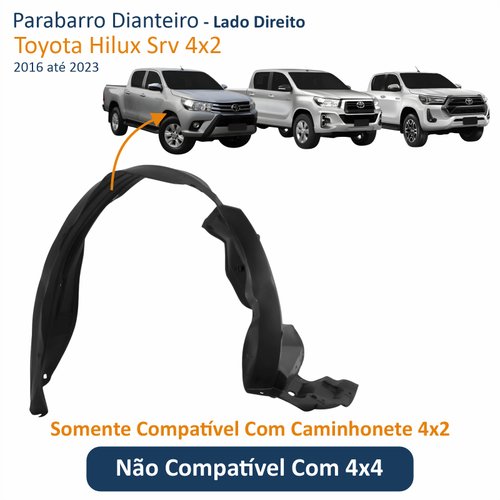 Parabarro Dianteiro Toyota Hilux Srv 4x2 2016 Até 2023 Lado Direito Passageiro