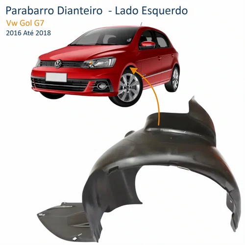 Parabarro Dianteiro Vw Gol G7 2016 Até 2018 Lado Esquerdo Motorista