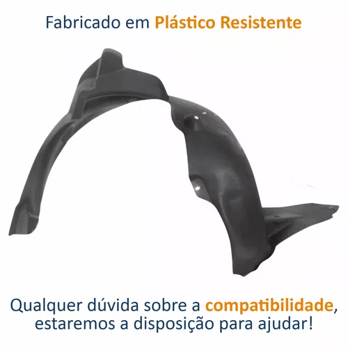 Para-Barro Dianteiro Volkswagen Gol Voyage Saveiro G5 G6 G7 Lado Esquerdo Motorista
