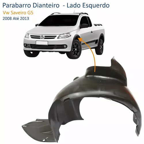 Parabarro Dianteiro Vw Saveiro G5 2009 Até 2013 Lado Esquerdo Motorista